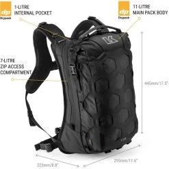 Kriega Rucksack TRAIL 18 Cordura Air-Mesh Wasserdicht Reflektierend Mit Hüftgurt -Motorradbekleidungsgeschäft t18 sizes