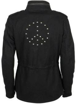 Helstons Damen-Motorradjacke TARA Canvas Baumwolle CE Mit Thermoweste Allwetterjacke Wasserdicht CE -Motorradbekleidungsgeschäft tara canvas cotton black 2