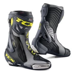 TCX Motorrad-Sportstiefel RT-RACE PRO AIR Mit MICHELIN® BURNOUT Sohle -Motorradbekleidungsgeschäft tcx rt race pro air schwarz grau fluo 1 1