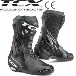 TCX Motorrad-Sportstiefel RT-RACE Mit Double-Flex-Control Und Slider -Motorradbekleidungsgeschäft tcx rt race schwarz haupt