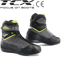 TCX Motorradschuhe RUSH 2 WP Wasserdicht CE Mit OrthoLite Fußbett -Motorradbekleidungsgeschäft tcx rush 2 wp grau fluo haupt