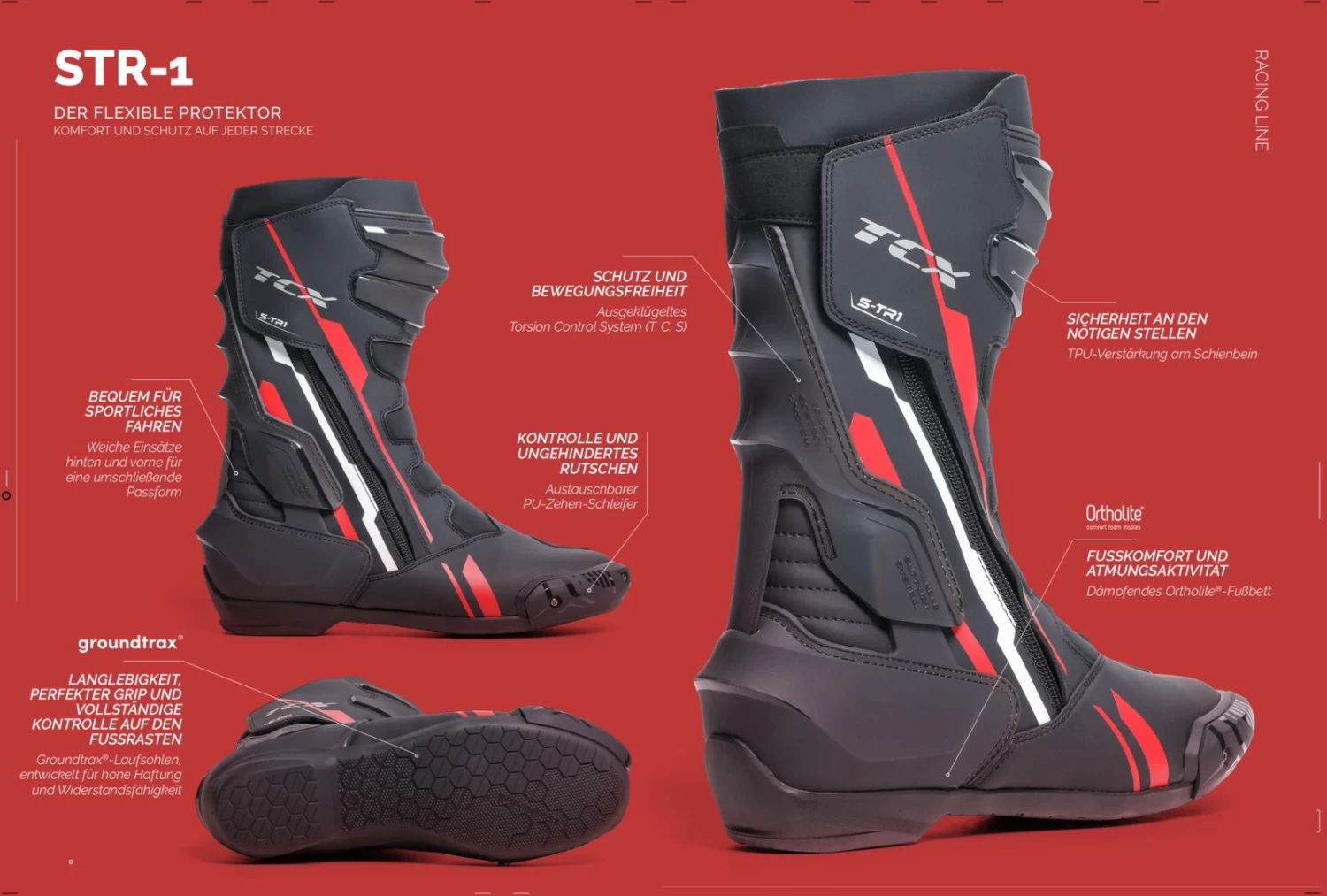 TCX Motorradstiefel S-TR1 WP Wasserdicht Cross-Stiefel CE Mit Protektoren 10 TCX Motorradstiefel S-TR1 WP Wasserdicht Cross-Stiefel CE Mit Protektoren – Bild 8