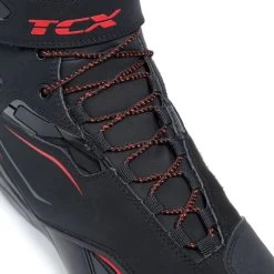 TCX Motorradschuhe ZETA WP Wasserdicht Mit OrthoLite Einlagen -Motorradbekleidungsgeschäft tcx zeta wp schwarz rot 7 1