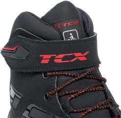 TCX Motorradschuhe ZETA WP Wasserdicht Mit OrthoLite Einlagen -Motorradbekleidungsgeschäft tcx zeta wp schwarz rot 8 1
