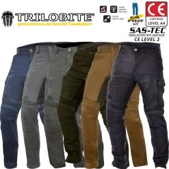 Trilobite Motorradjeans ACID SCRAMBLER Hose Slim Straight Fit CE AA Aramid Mit SAS-TEC Protektoren
