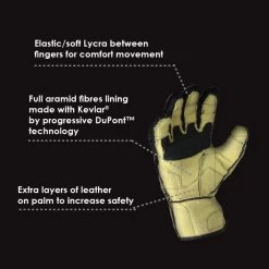 Trilobite Motorradhandschuhe PARADO Herren CE Aramid Denim Leder -Motorradbekleidungsgeschäft trilobite parado handschuhe blau 4