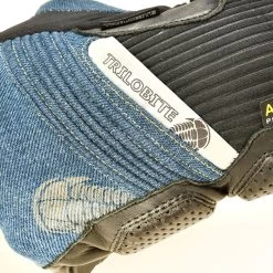 Trilobite Motorradhandschuhe PARADO Herren CE Aramid Denim Leder -Motorradbekleidungsgeschäft trilobite parado handschuhe blau 5