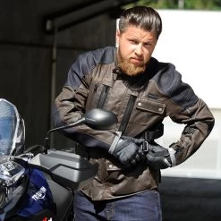 Trilobite Motorradhandschuhe PARADO Herren CE Aramid Denim Leder -Motorradbekleidungsgeschäft trilobite parado handschuhe schwarz 9