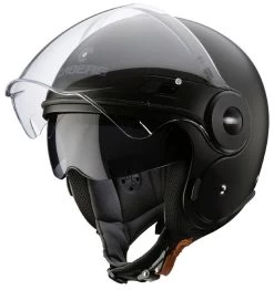 Caberg Jethelm UPTOWN Mit Visier Und Sonnenblende -Motorradbekleidungsgeschäft uptown matt black 3 4 open 2 1