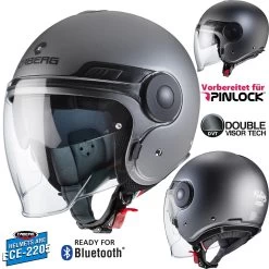 Caberg Jethelm UPTOWN Mit Visier Und Sonnenblende -Motorradbekleidungsgeschäft uptown matt gun metal haupt 1 2