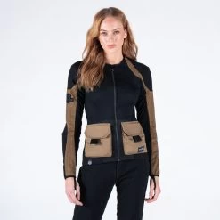 Knox Protektorenshirt URBANE PRO UTILITY MK2 Für Damen CE AA Schutz Stretch-Mesh -Motorradbekleidungsgeschäft urbane pro utility mk2 womens camel 1