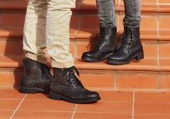 Falco Damen Motorradstiefel MISTY Leder Wasserdicht Mit High-Tex Membrane CE Und Protektoren -Motorradbekleidungsgeschäft varie falco aviator misty 3