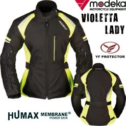 Modeka 2in1 Motorradjacke VIOLETTA LADY Für Damen Wasserdicht Humax-Membrane CE Mit YF-Protektoren -Motorradbekleidungsgeschäft violettalady 431 haupt