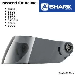 Shark Visier Für Helm Ridill / S600 / S650 / S700 / S700S / S800 / S900 -Motorradbekleidungsgeschäft visier ridill stark getoent haupt 1
