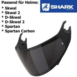 Shark Visier Für Skwal / Skwal 2 / D-Skwal / D-Skwal 2 / Spartan / Spartan Carbon