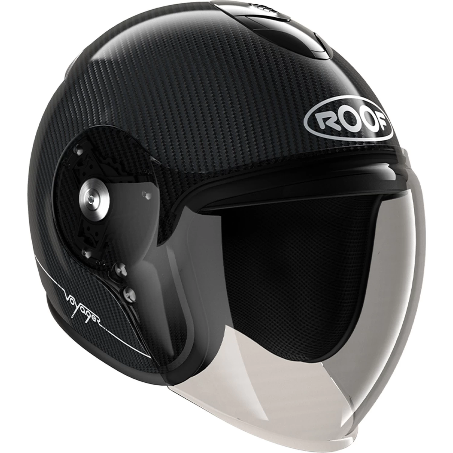 Roof Semi-Jet Helm VOYAGER CARBON Mit 50% Getöntem Antifog-Visier Und ECE 22.05 4 Roof Semi-Jet Helm VOYAGER CARBON Mit 50% Getöntem Antifog-Visier Und ECE 22.05 – Bild 2