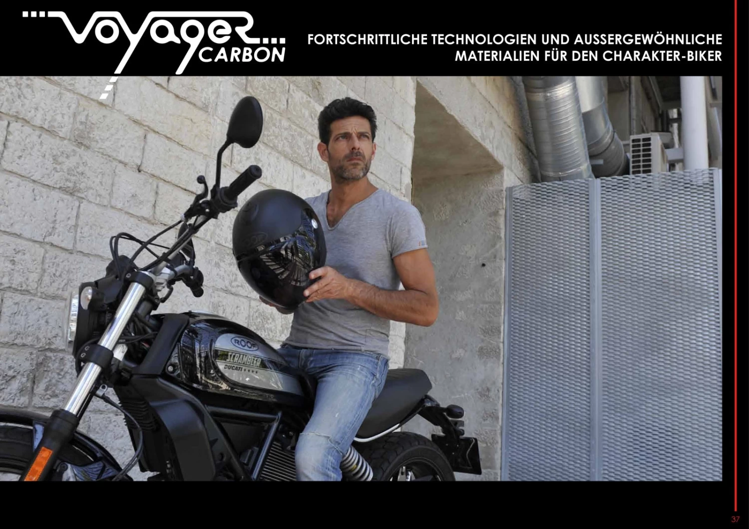 Roof Semi-Jet Helm VOYAGER CARBON Mit 50% Getöntem Antifog-Visier Und ECE 22.05 7 Roof Semi-Jet Helm VOYAGER CARBON Mit 50% Getöntem Antifog-Visier Und ECE 22.05 – Bild 5