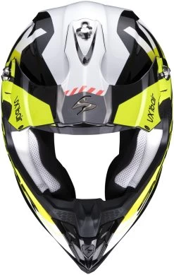 Scorpion Crosshelm VX-16 Air Mit Doppel-D-Verschluss Pumpsystem Und Helmschirm -Motorradbekleidungsgeschäft vx16a x turn blaneoyelwhi 2