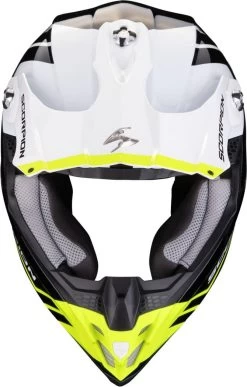 Scorpion Crosshelm VX-16 EVO AIR Offroad Mit ECE 22.06 Doppel-D Verschluss Und AirFit System -Motorradbekleidungsgeschäft vx16evoa fusion blaneoyel2