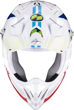 Scorpion Crosshelm VX-22 AIR Premium-Offroad Helm ECE 22.06 Mit Doppel-D Verschluss Und AirFit Technik -Motorradbekleidungsgeschäft vx22a ares whiblured 2