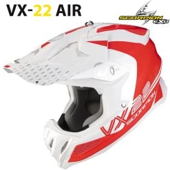 Scorpion Crosshelm VX-22 AIR Premium-Offroad Helm ECE 22.06 Mit Doppel-D Verschluss Und AirFit Technik -Motorradbekleidungsgeschäft vx22a ares whineored haupt