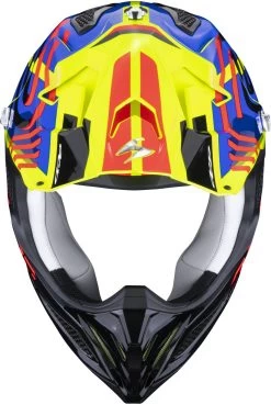 Scorpion Crosshelm VX-22 AIR Premium-Offroad Helm ECE 22.06 Mit Doppel-D Verschluss Und AirFit Technik -Motorradbekleidungsgeschäft vx22a neox neoyelblured 2 1