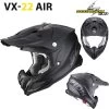 Scorpion Crosshelm VX-22 AIR Premium-Offroad Helm ECE 22.06 Mit Doppel-D Verschluss Und AirFit Technik -Motorradbekleidungsgeschäft vx22a solid matbla haupt 1