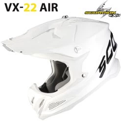 Scorpion Crosshelm VX-22 AIR Premium-Offroad Helm ECE 22.06 Mit Doppel-D Verschluss Und AirFit Technik -Motorradbekleidungsgeschäft vx22a solid whi haupt 1