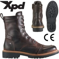 XPD Motorradstiefel X-NASHVILLE Leder CE -Motorradbekleidungsgeschäft x nashville brown haupt 2