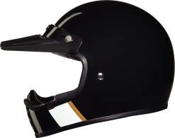 Nexx Retro-Crosshelm X.G200 Inklusive Verstellbarem Helmschirm Und Doppel-D-Ringverschluss -Motorradbekleidungsgeschäft x.g200 fanatic black white lat 1
