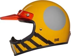 Nexx Retro-Crosshelm X.G200 Inklusive Verstellbarem Helmschirm Und Doppel-D-Ringverschluss -Motorradbekleidungsgeschäft x.g200 tracker yellow lat 1