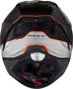Nexx Sport-Integralhelm X.R3R Carbon Fiberglas F.I.M Mit Doppel-D Verschluss Und Heckspoiler -Motorradbekleidungsgeschäft x.r3r aniversario back