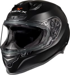 Nexx Sport-Integralhelm X.R3R Carbon Fiberglas F.I.M Mit Doppel-D Verschluss Und Heckspoiler -Motorradbekleidungsgeschäft x.r3r plain black mt 3 4 1