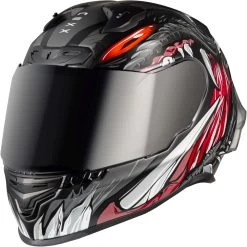 Nexx Sport-Integralhelm X.R3R Carbon Fiberglas F.I.M Mit Doppel-D Verschluss Und Heckspoiler -Motorradbekleidungsgeschäft x.r3r zorga black red mt 3 4