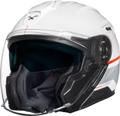 Nexx Jethelm X.VILIBY Mit Langem Visier Und Integrierter Sonnenblende -Motorradbekleidungsgeschäft x.viliby streetgeist white grey 3 4 1