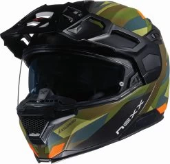 Nexx Endurohelm X.VILIJORD Klapphelm Mit Abnehmbaren Helmschirm -Motorradbekleidungsgeschäft x.vilijord taiga green orange mt 3 4