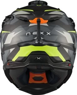 Nexx X.WED3 Adventure Helm ECE 22.06 Mit FSR System Pinlock Sonnenblende Und Extra Visier -Motorradbekleidungsgeschäft x.wed3 trailmania grey neon mt back