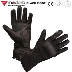Modeka Motorradhandschuhe BLACK RIDGE Leder Sympatex Wasserdicht CE Visierwischer Touch