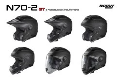 Nolan N70-2 GT ECE 22.06 Modular Hybrid Klapphelm Mit Sonnenblende Und Pinlock P/J -Motorradbekleidungsgeschäft x n70 gt configuration