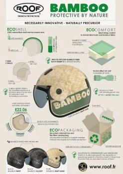Roof Jethelm BAMBOO Aus Natürlichen Bambusfasern ECE 22.06 Mit Sonnenblende -Motorradbekleidungsgeschäft x ro15 bamboo detail 1
