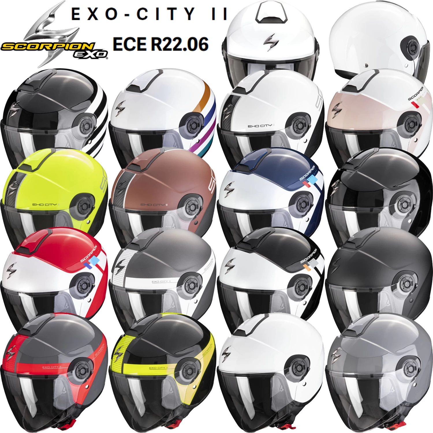 Scorpion Jethelm EXO-CITY II 2 Mit Langem Visier Sonnenblende Und ECE 22.06 20 Scorpion Jethelm EXO-CITY II 2 Mit Langem Visier Sonnenblende Und ECE 22.06 – Bild 18