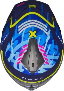 Nexx Y.100R Racer Sport-Integralhelm ECE 22.06 Mit Pinlock Sonnenblende Spoiler -Motorradbekleidungsgeschäft y.100r urbangram indigo blue mt top