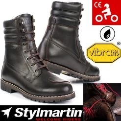 Stylmartin Motorradstiefel YU'ROK Leder Wasserdicht Mit Vibram-Sohle CE Und Protektoren -Motorradbekleidungsgeschäft yurok braun haupt